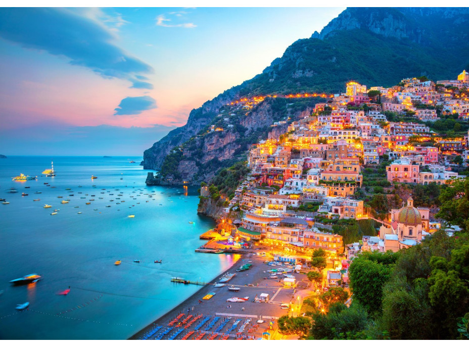 ENJOY Puzzle Positano za súmraku, Taliansko 1000 dielikov