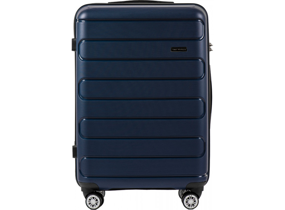 Moderný cestovný kufor BULK - vel. M - tmavomodrý - TSA zámok