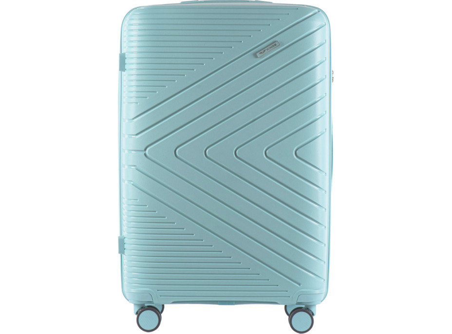 Moderný cestovný kufor WAY - vel. L - svetlo modrý - TSA zámok