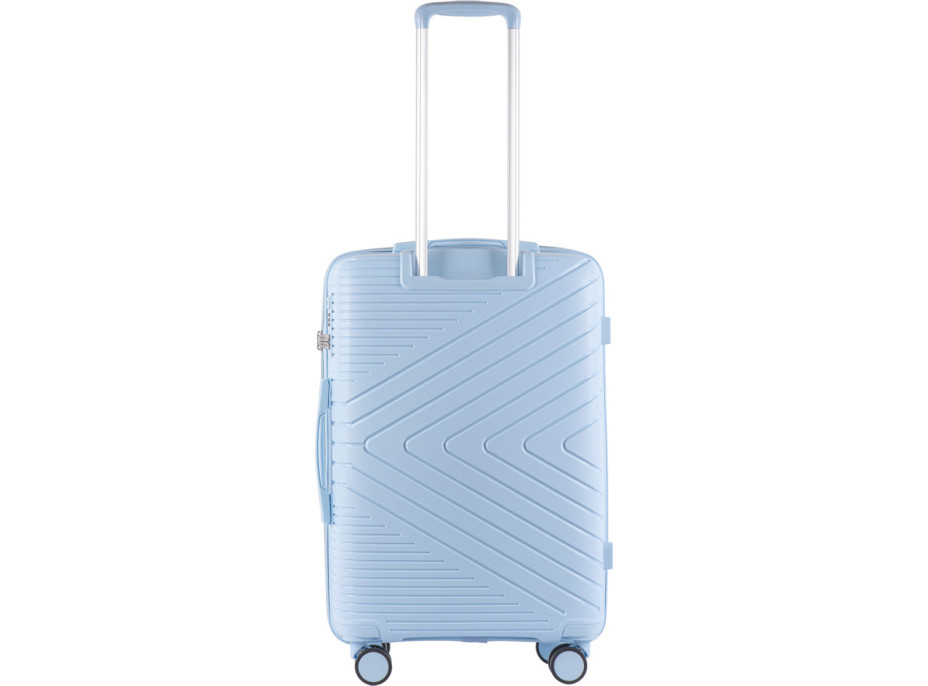 Moderný cestovný kufor WAY - vel. M - nebesky modrý - TSA zámok