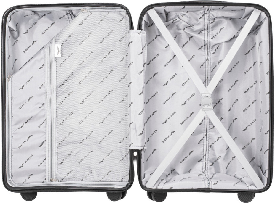 Moderný cestovný kufor WAY - vel. M - svetlo modrý - TSA zámok