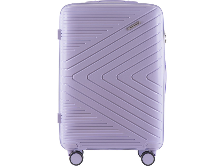 Moderný cestovný kufor WAY - vel. M - svetlo fialový - TSA zámok