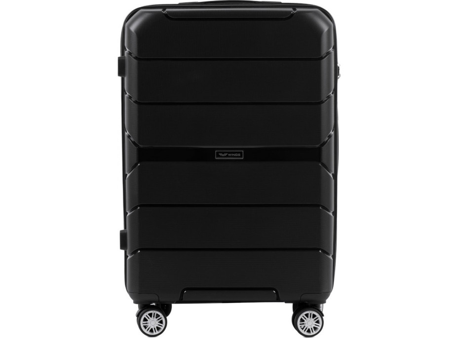 Moderný cestovný kufor SPARROW - vel. M - čierny - TSA zámok