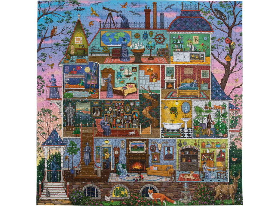 EEBOO Štvorcové puzzle Alchymistov dom 1000 dielikov