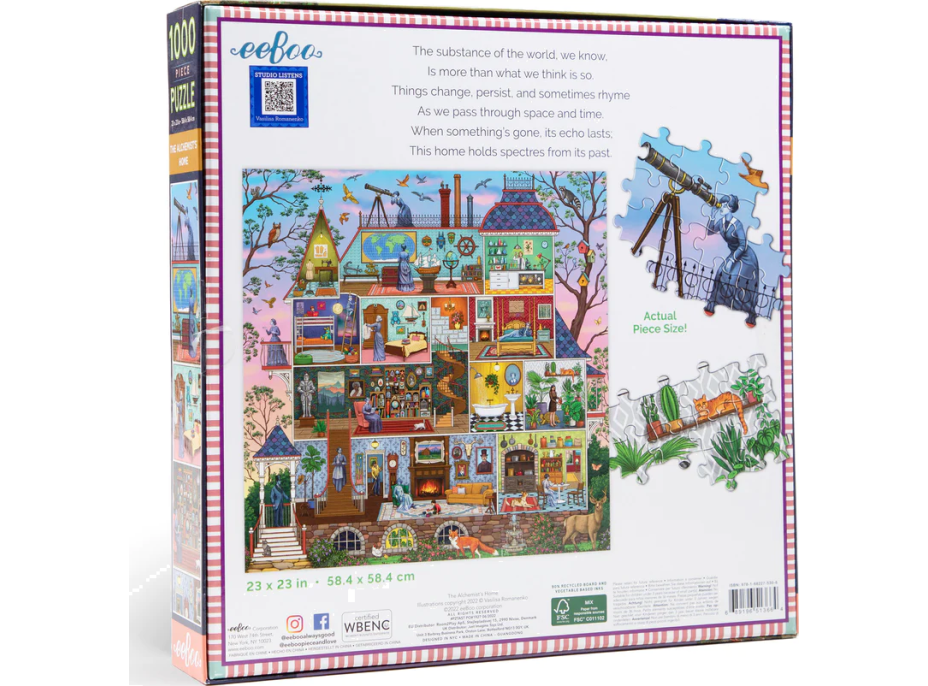 EEBOO Štvorcové puzzle Alchymistov dom 1000 dielikov