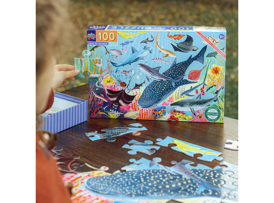 EEBOO Puzzle Žraloky 100 dielikov