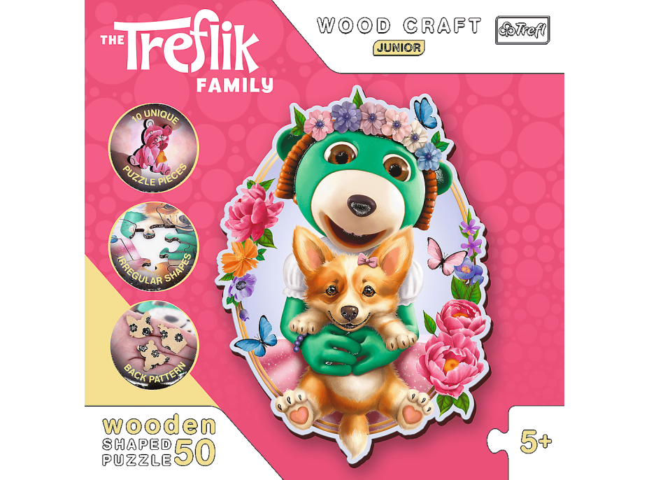 Wood Craft Origin puzzle Šťastní Treflíci 50 dielikov