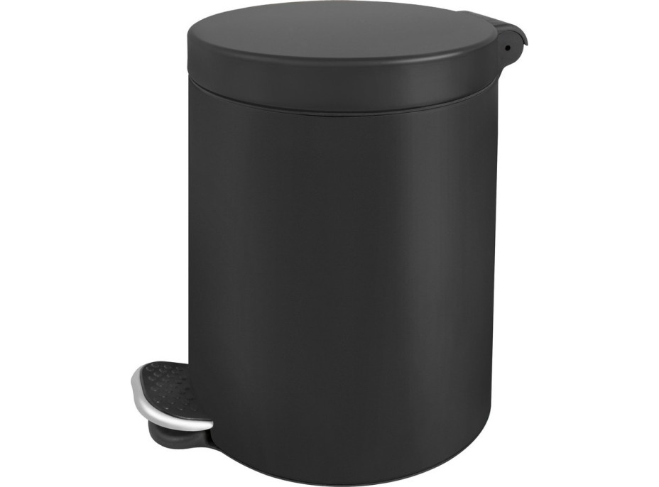 Pedálový odpadkový kôš 5l - čierny - lakovaná oceľ