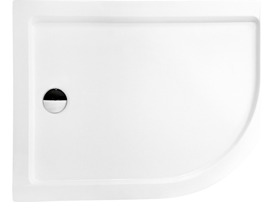 Asymetrická akrylátová sprchová vanička SATURN - biela