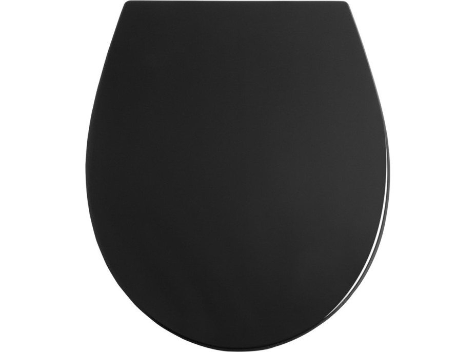 WC sedátko LEUKADA Duroplast soft-close - čierne lesklé