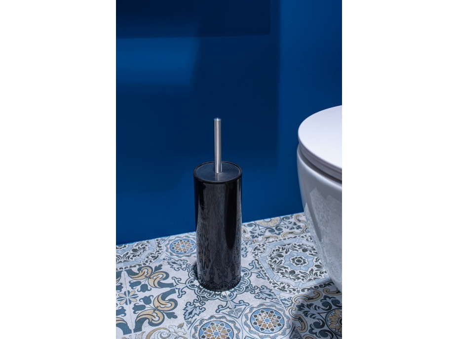WC kefa (na WC rimless) - čierna - kov/plast
