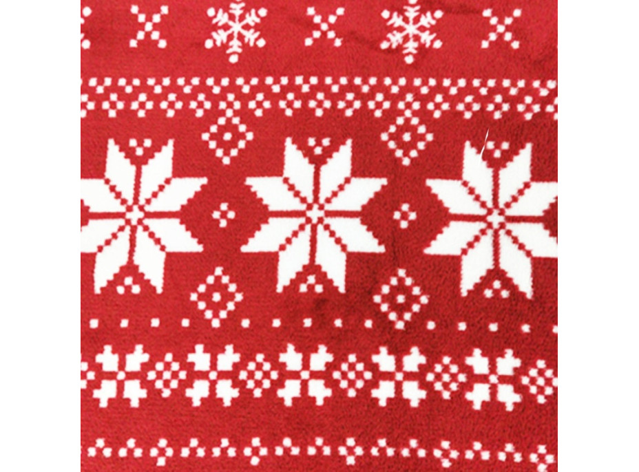 Deka NORDIC 150x200 cm - vianočný vzor - červená