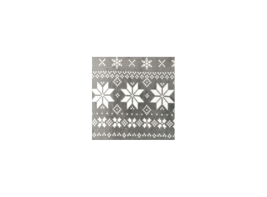 Deka NORDIC 150x200 cm - vianočný vzor - šedá