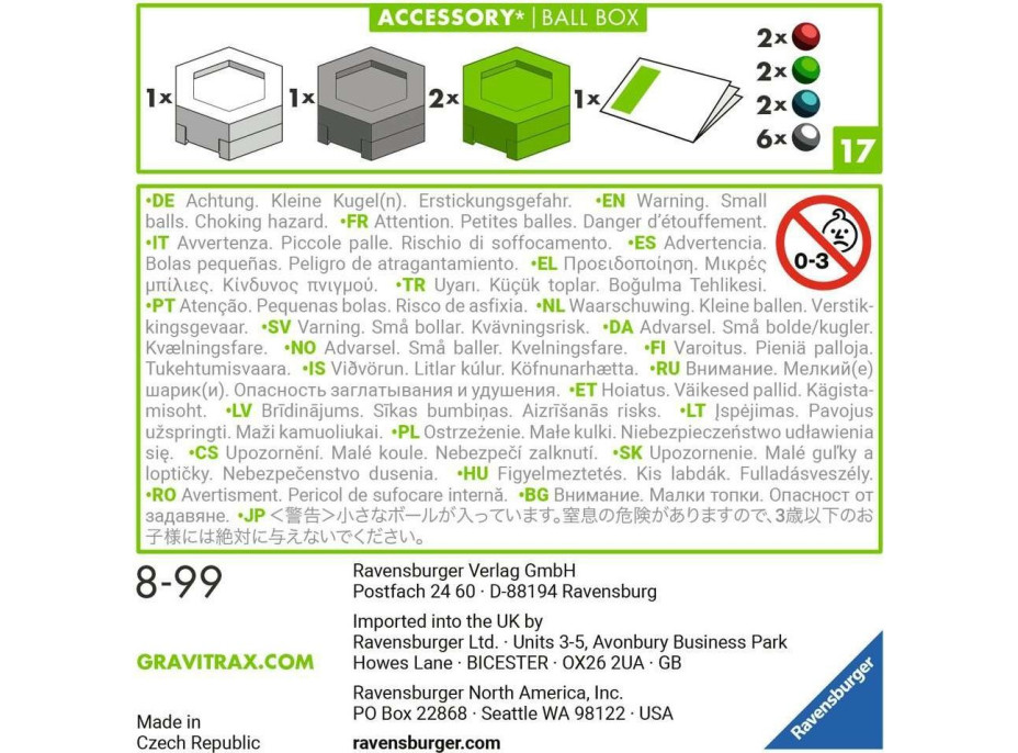 RAVENSBURGER GraviTrax Úložný box na guličky