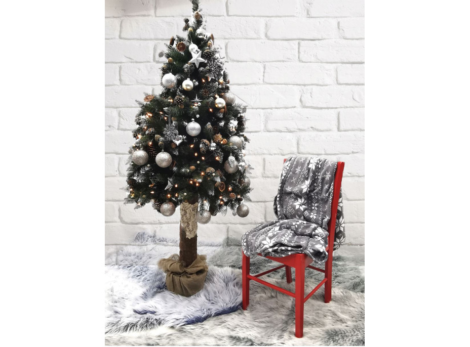 Deka NORDIC 150x200 cm - vianočný vzor - červená