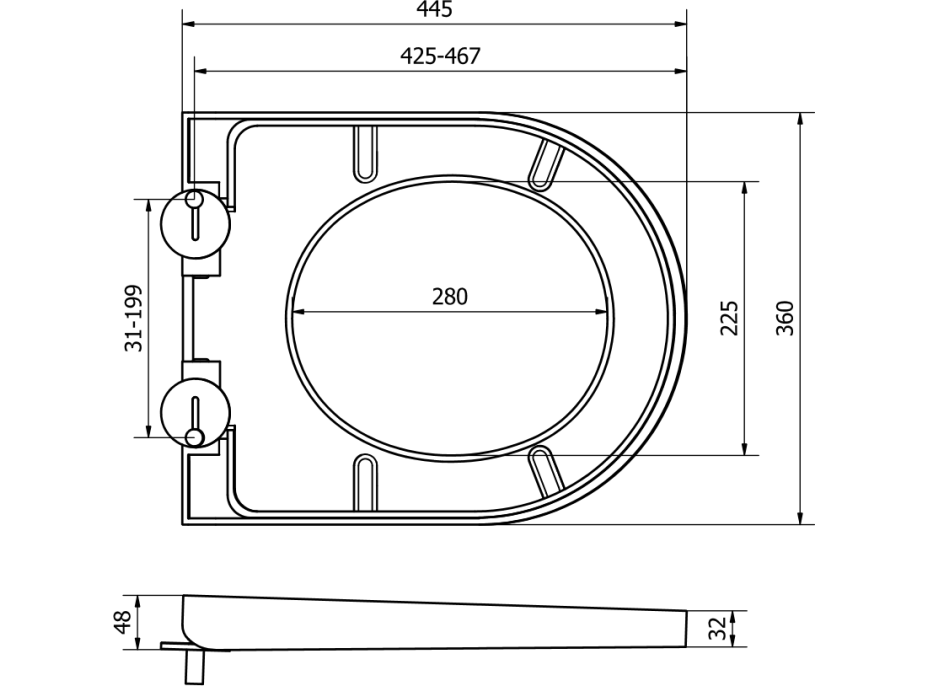 Duroplast WC sedátko MEXEN CLA IC - softclose - biele, 39020100