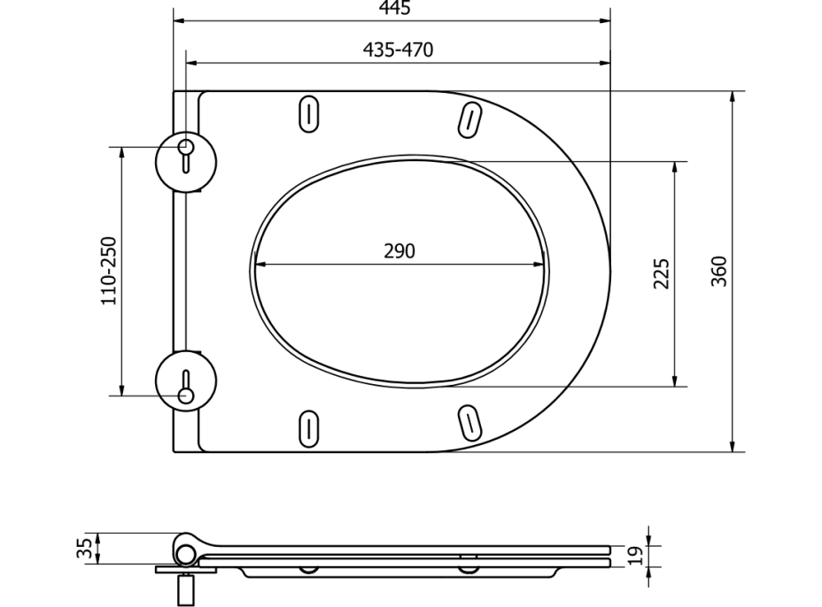 Duroplast WC sedátko MEXEN SlimBall - softclose - biele, 39050100