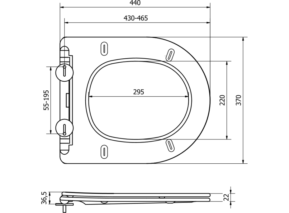 Duroplast WC sedátko MEXEN SlimPlus - softclose - biele, 39040100