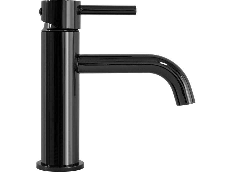 Umývadlová batéria REA LUNGO - nízka - čierna lesklá