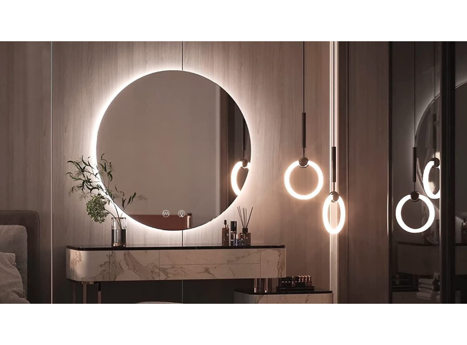 Okrúhle zrkadlo SMART 60 cm - s LED podsvietením a vyhrievaním