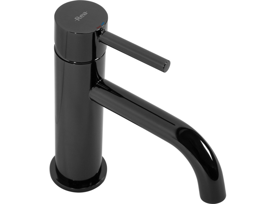 Umývadlová batéria REA LUNGO - nízka - čierna lesklá