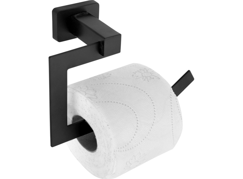 Držiak toaletného papiera REA ERLO 04 - kovový - čierny matný