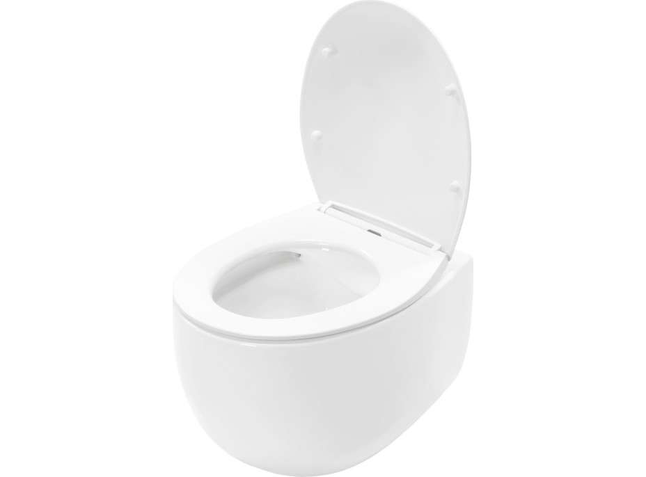 Závesné WC Rea LARS - rimless - biele