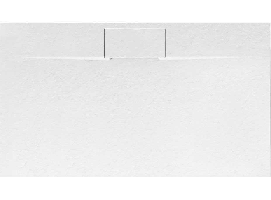Sprchová SMC vanička REA BAZALT Long 80x120 cm - imitácia kameňa - biela