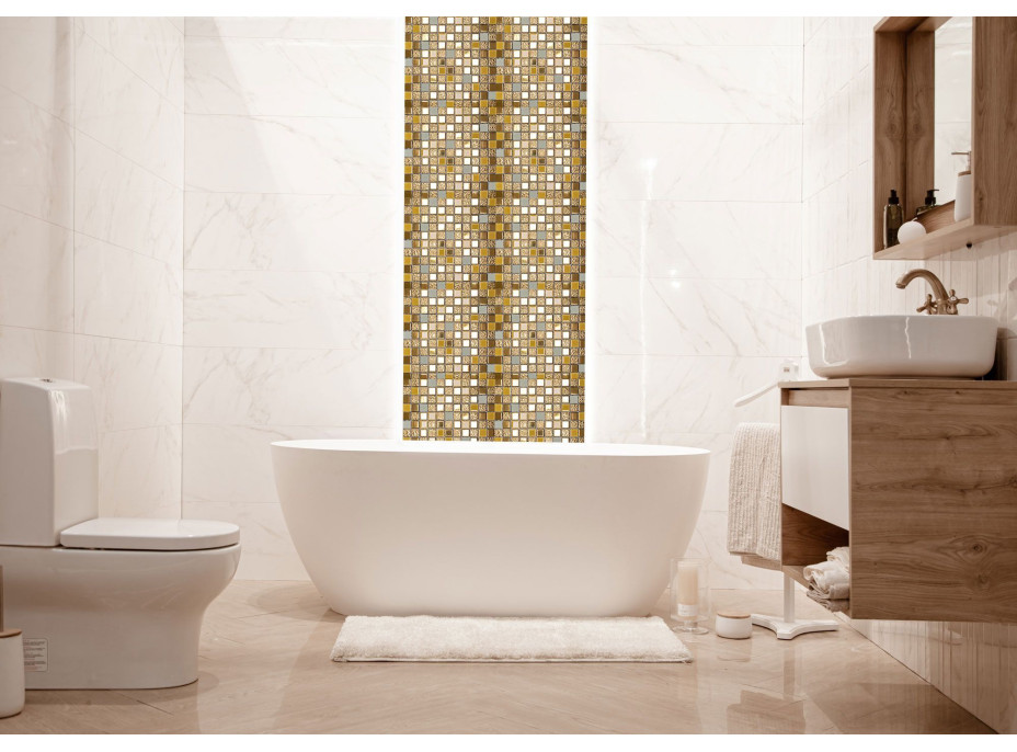 Keramická mozaika CUBE 30x30 cm - zlatá mix