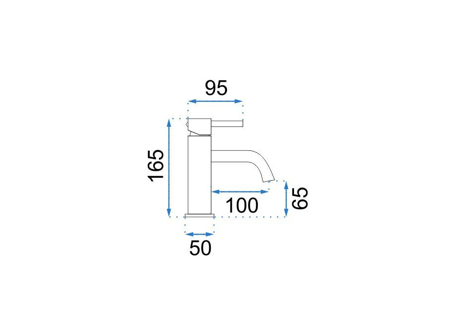 Umývadlová batéria REA LUNGO - nízka - čierna lesklá