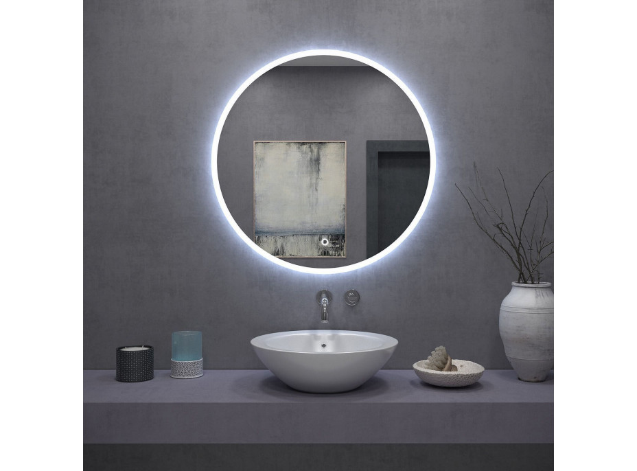 Okrúhle zrkadlo REA 50 cm - s LED podsvietením