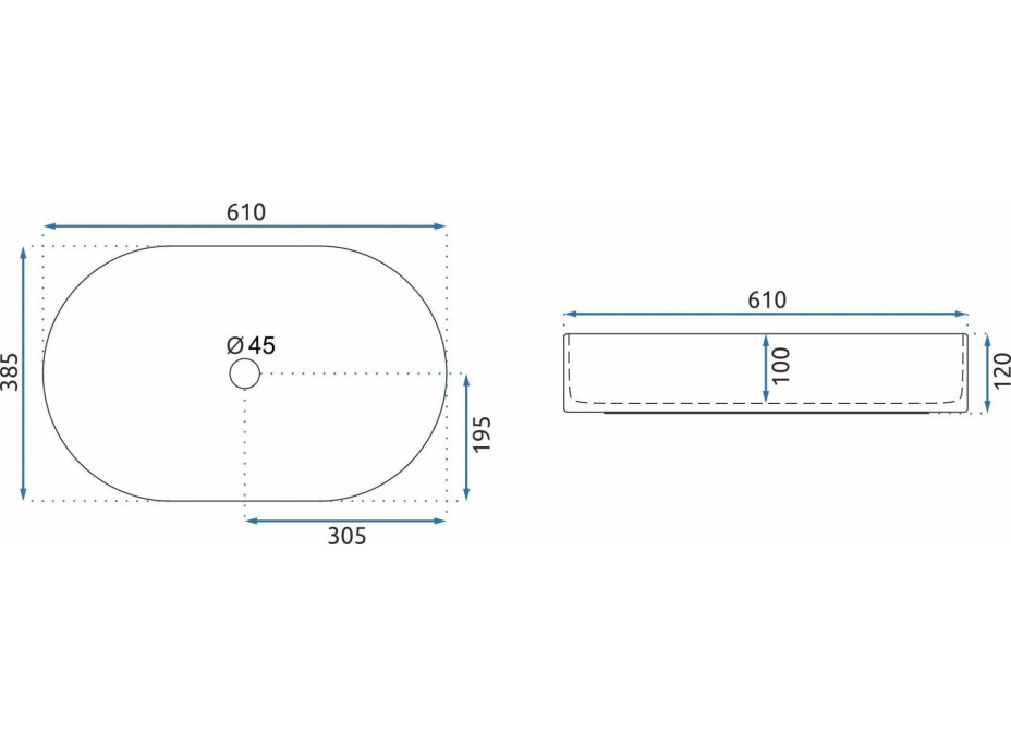 Keramické umývadlo Rea NADIA 61 BLACK MARBLE SHINY - dekor kameňa - čierne