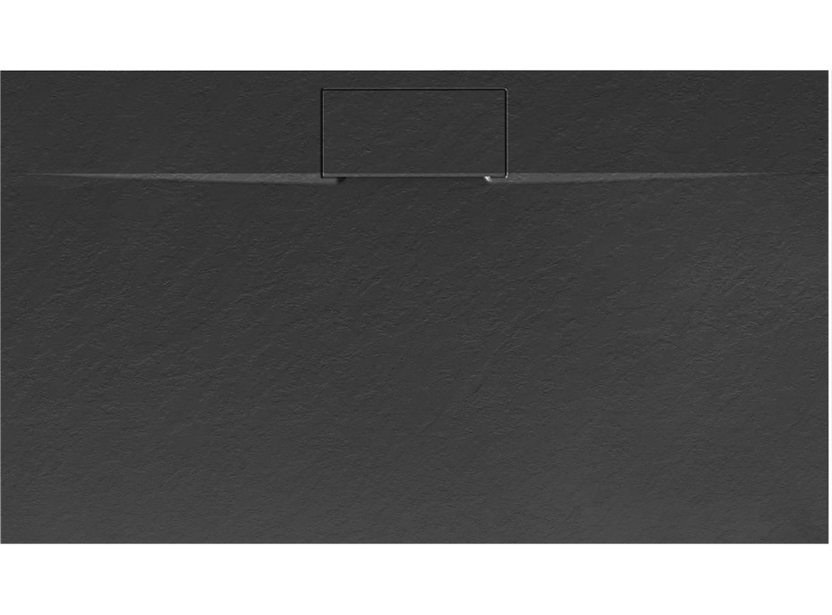 Sprchová SMC vanička REA BAZALT 80x120 cm - imitácia kameňa - čierna