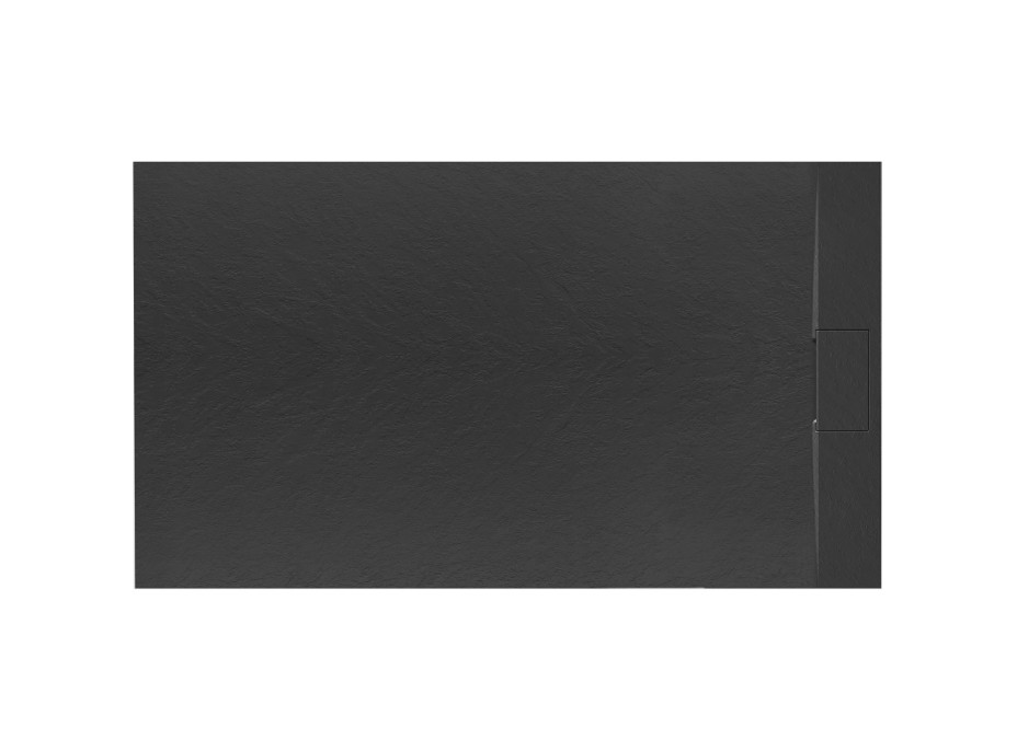 Sprchová SMC vanička REA BAZALT 80x120 cm - imitácia kameňa - čierna
