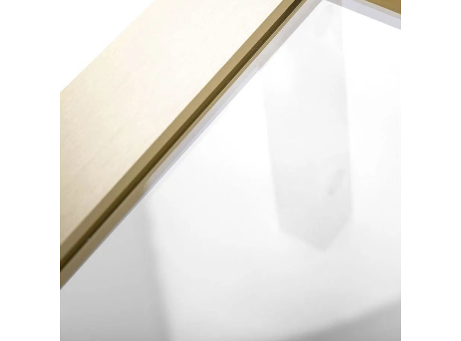 Kúpeľňová pevná zástena Rea AERO 120 cm - brúsená zlatá - číre sklo