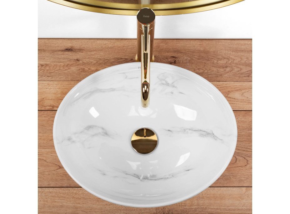 Keramické umývadlo Rea SOFIA NATURE MARBLE - imitácia mramoru