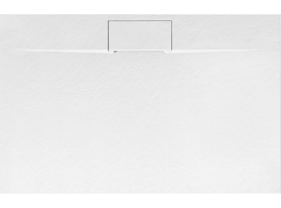 Sprchová SMC vanička REA BAZALT Long 90x120 cm - imitácia kameňa - biela