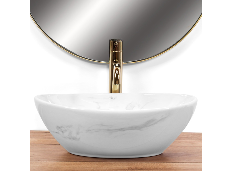 Keramické umývadlo Rea SOFIA NATURE MARBLE - imitácia mramoru