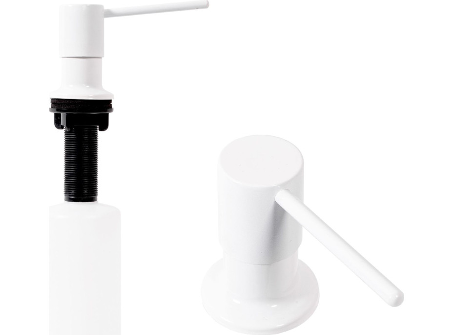 Okrúhly dávkovač REA 300 ml na zabudovanie do drezu - biely