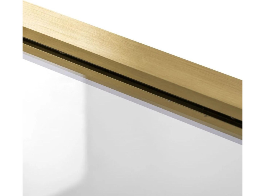 Kúpeľňová pevná zástena Rea AERO 100 cm - brúsená zlatá - číre sklo