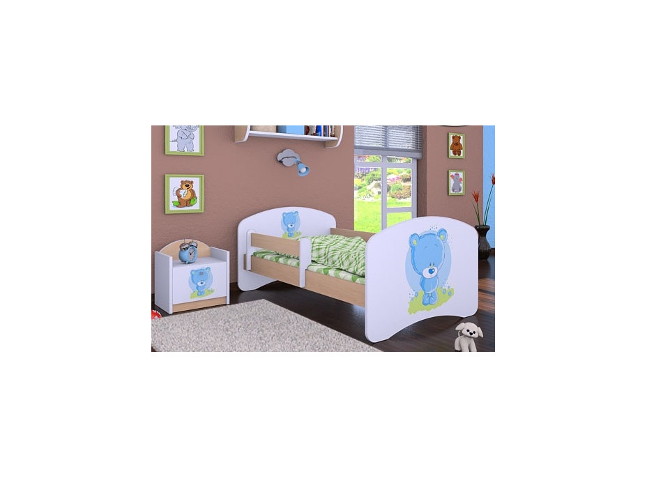 Detská posteľ bez šuplíka 200x90 cm MODRÝ MACKO