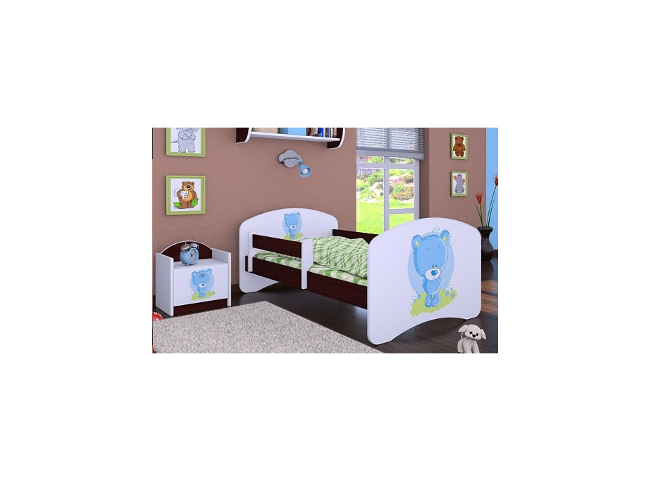 Detská posteľ bez šuplíka 200x90 cm MODRÝ MACKO