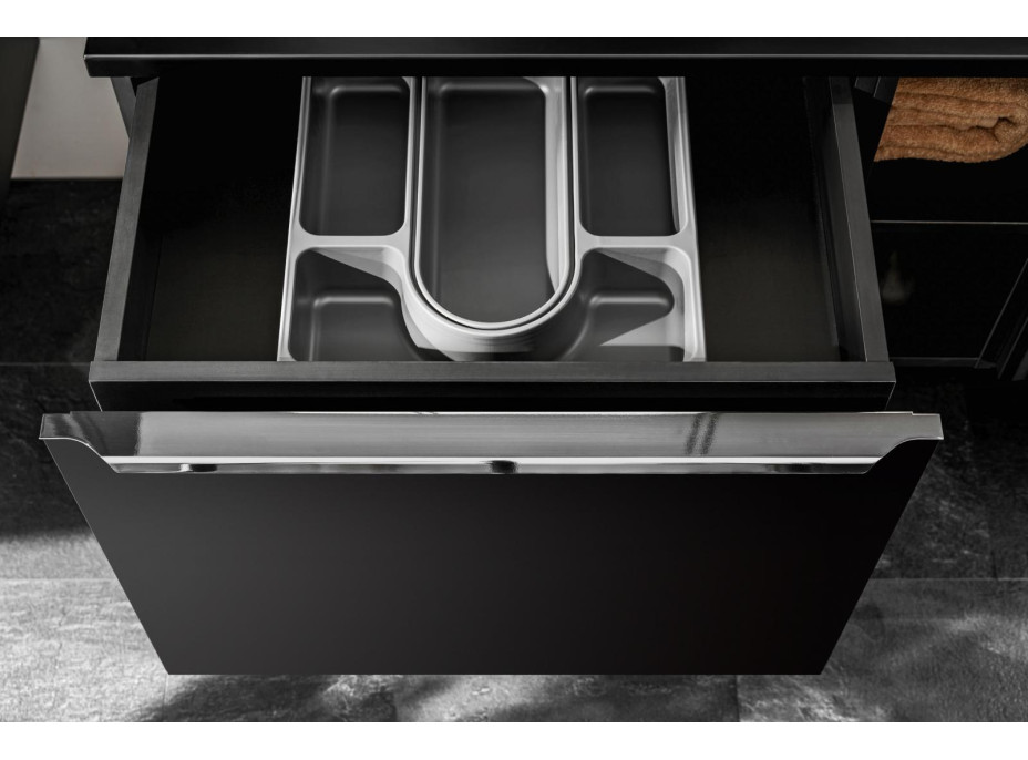Doska na skrinku pod umývadlo SANTANO BLACK 120 cm - čierna matná
