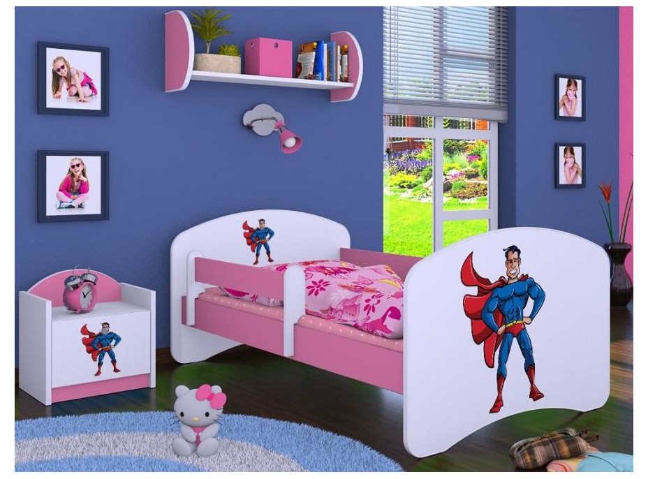Detská posteľ bez šuplíka 200x90 cm SUPERMAN