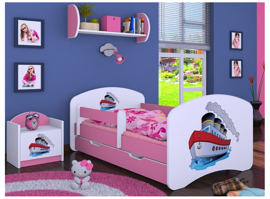 Detská posteľ so šuplíkom 200x90 cm LODIČKA