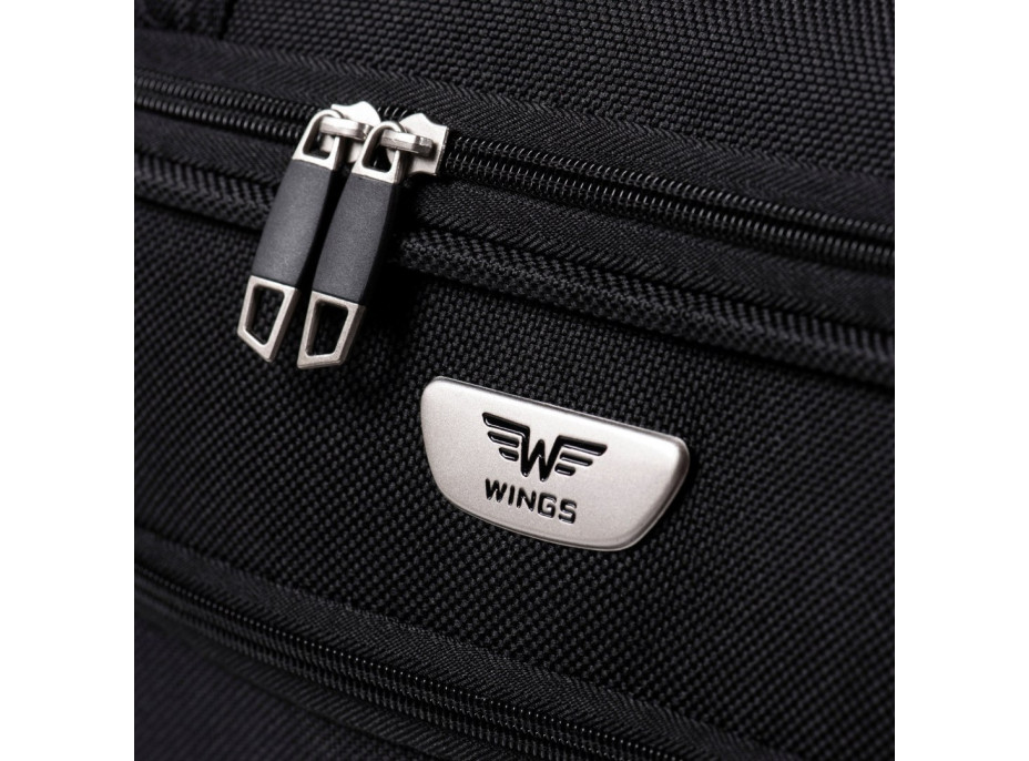 Moderné cestovné tašky CAPACITY - set S+M+L - čierne