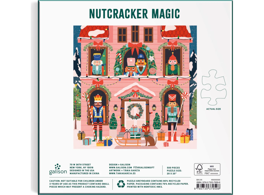 GALISON Štvorcové puzzle Luskáčkovo kúzlo 500 dielikov