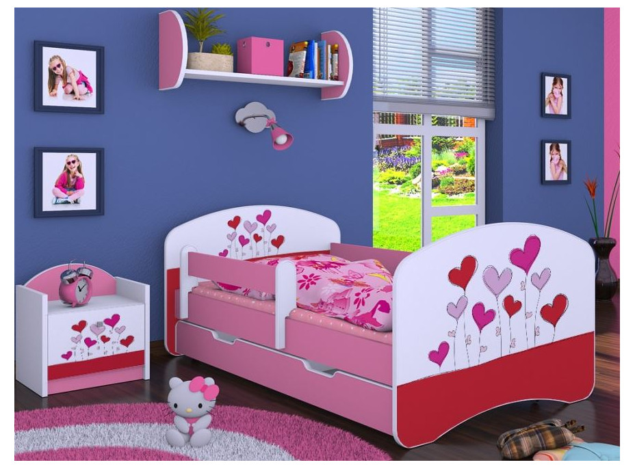 Detská posteľ so šuplíkom 200x90 cm LOVE