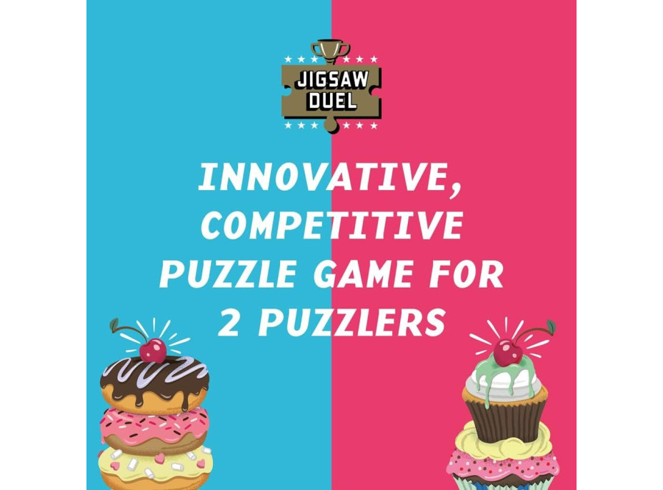 RIDLEY&#39;S GAMES Puzzle Duel Sladké zúčtovanie: Donut vs Cupcake 2x70 dielikov