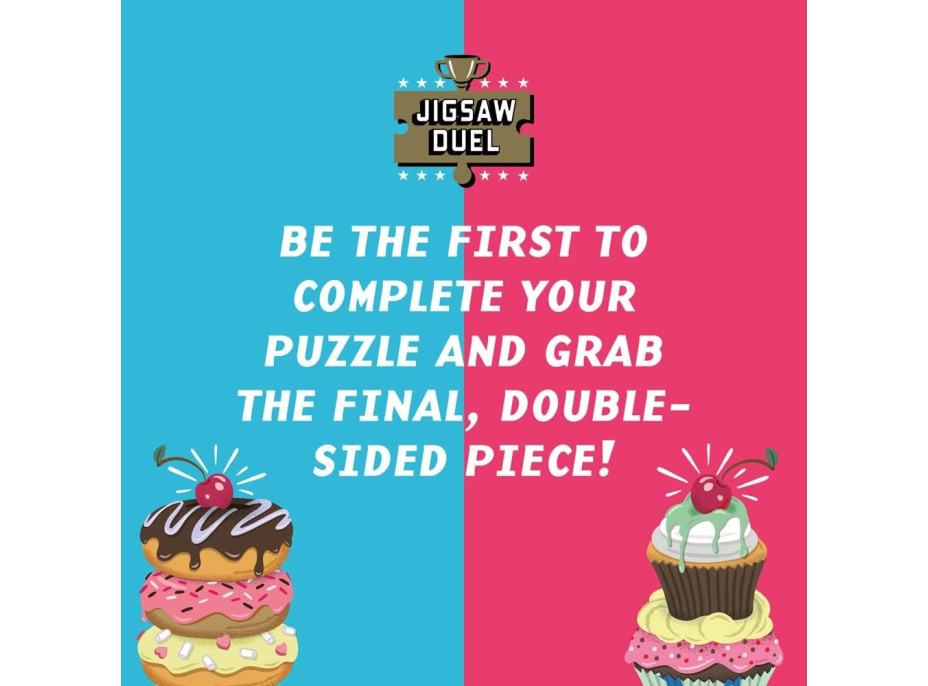 RIDLEY&#39;S GAMES Puzzle Duel Sladké zúčtovanie: Donut vs Cupcake 2x70 dielikov